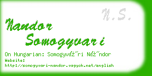 nandor somogyvari business card